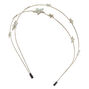Silver Double Row Star Headband,