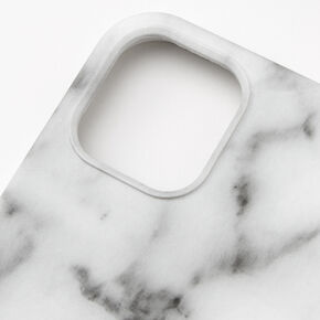 White Marble Protective Phone Case - Fits iPhone 12/12 Pro,