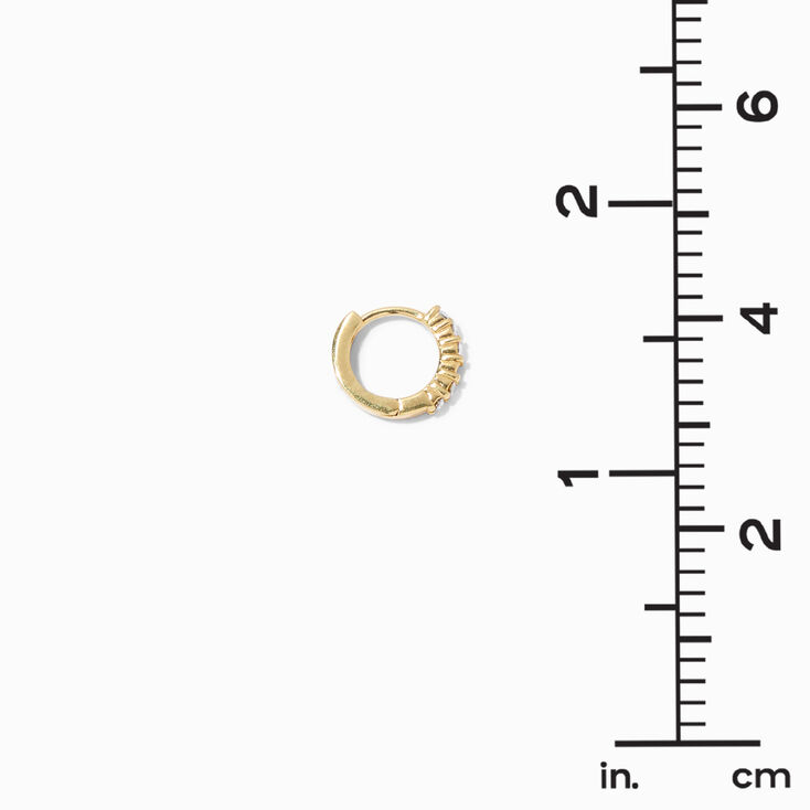 18K Gold Plated Iridescent Hoop Connector Chain Star Stud Earring Set - 5 Pack,