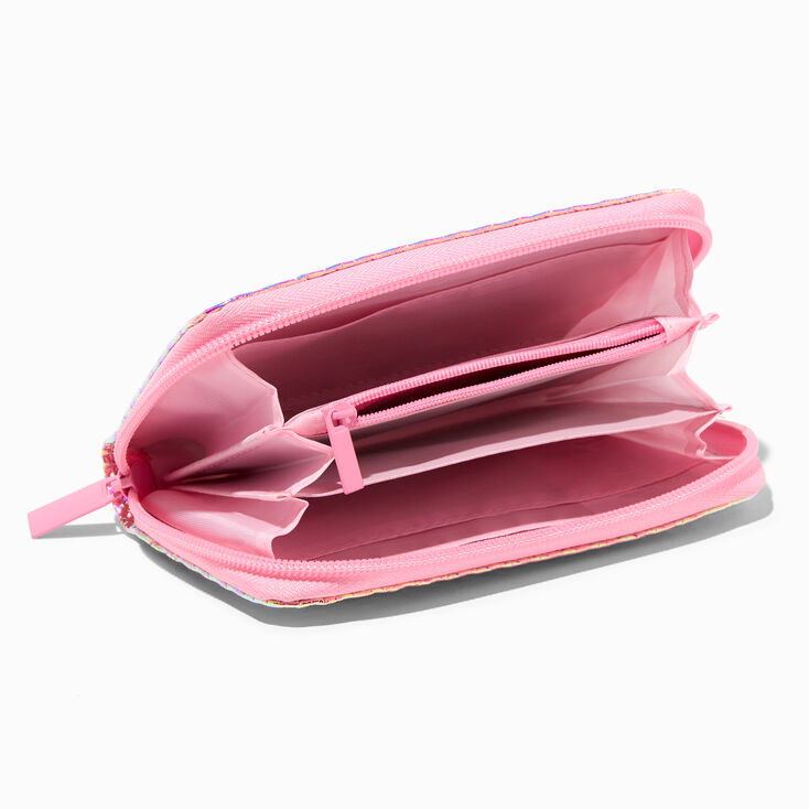 Pink Heart Embossed Wristlet Wallet,