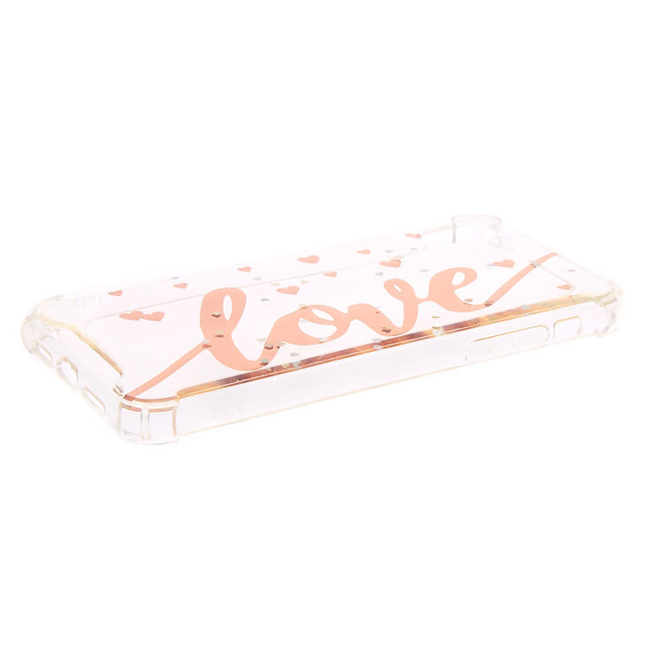 Rose Gold Love Protective Phone Case - Fits iPhone XR,