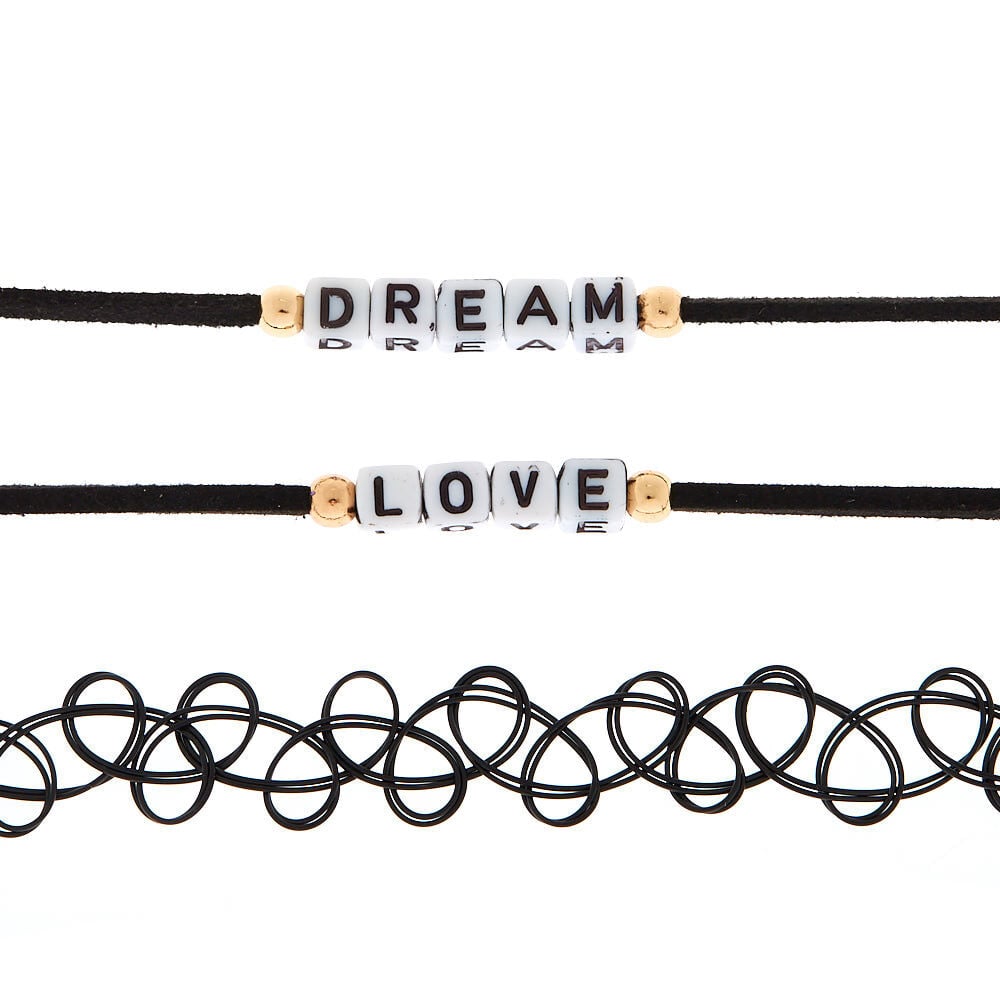 Dream & Love Choker Necklaces - Black,
