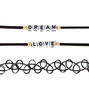 Dream &amp; Love Choker Necklaces - Black,