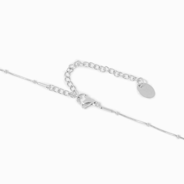 Silver-tone Stainless Steel Satellite Chain Necklace ,