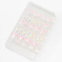Ice Cream French Tip Clear Square Press On Vegan Faux Nail Set &#40;24 pack&#41;,