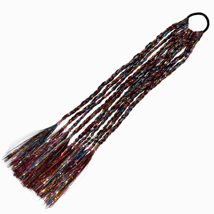Rainbow Tinsel Faux Hair Tie,