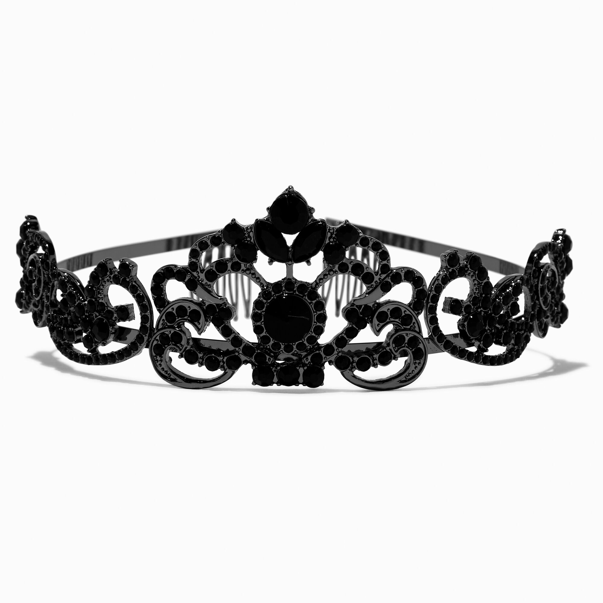 Halloween Black Gemstone Metal Crown,