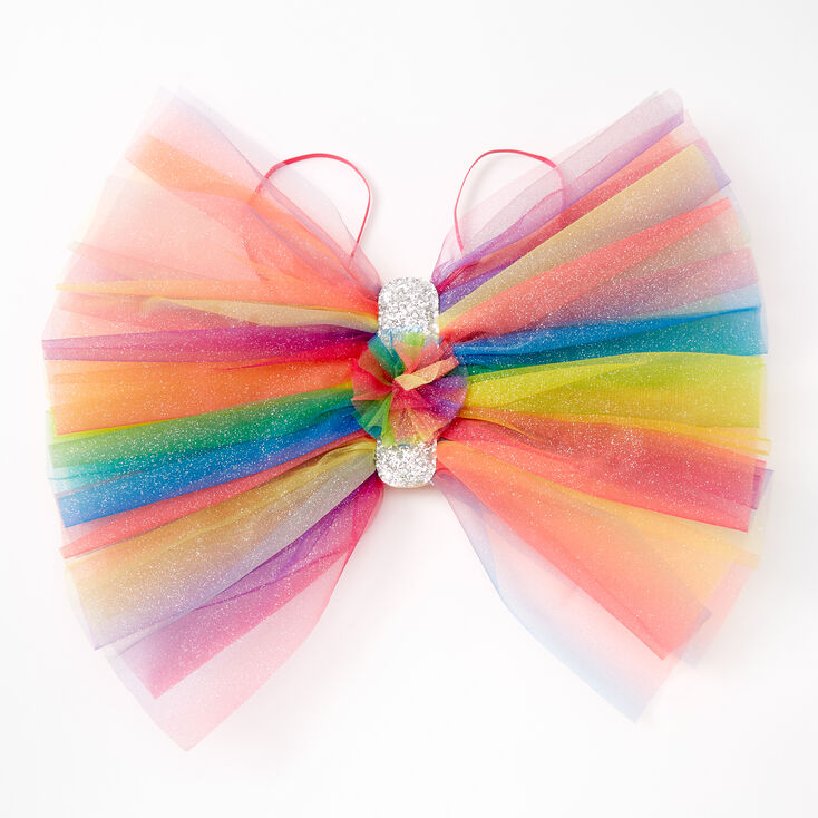 Claire's Ailes en tulle arc-en-ciel à paillettes