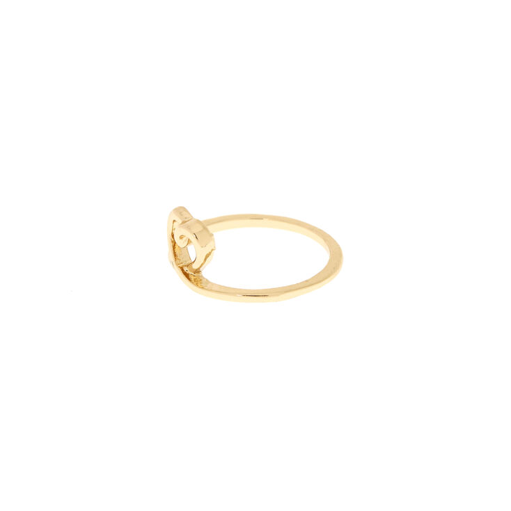 Claire's Bague de phalange cœurs couleur doré