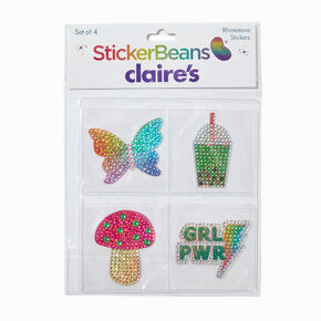 StickerBeans&reg; x Claire&#39;s Girl Power Rhinestone Sticker Set - 4 Pack,