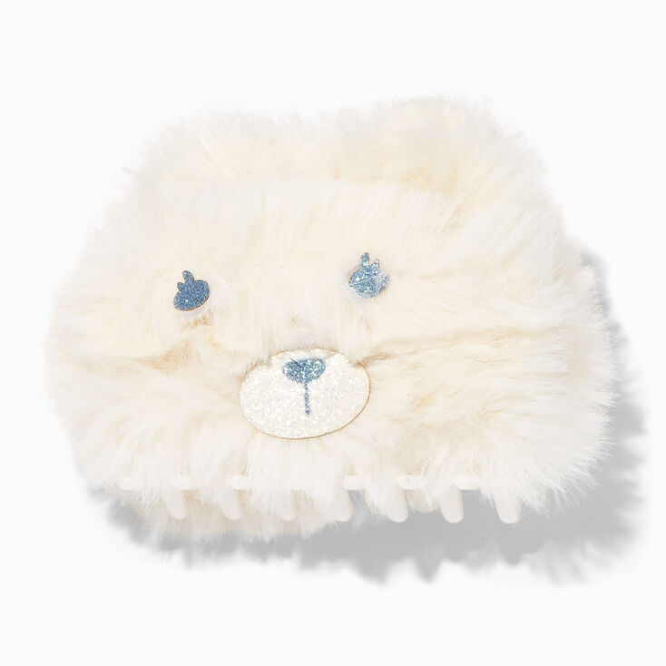 Claire&#39;s Club Furry Bear Hair Claw Clips - 2 Pack,