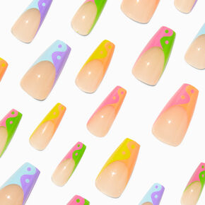 Yin Yang Tip Coffin Vegan Faux Nail Set - 24 Pack,