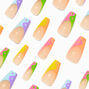 Yin Yang Tip Coffin Vegan Faux Nail Set - 24 Pack,