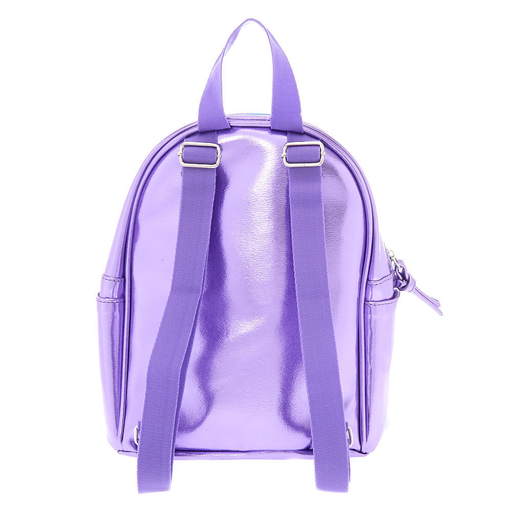 Mini sac dos m tallis couleur lilas avec moji