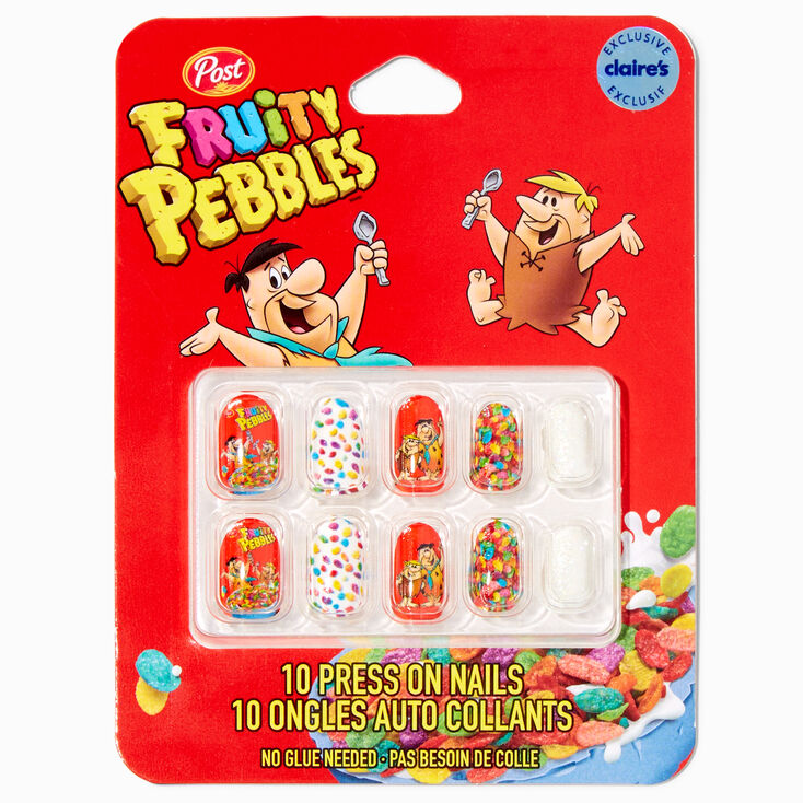 Fruity Pebbles&trade; Claire&#39;s Exclusive Stiletto Vegan Press On Faux Nail Set - 10 Pack,