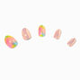 Watercolor Chrome Stiletto Press On Vegan Faux Nail Set &#40;24 Pack&#41;,