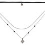 Hematite Starburst Multi Strand Choker Necklace - Black,