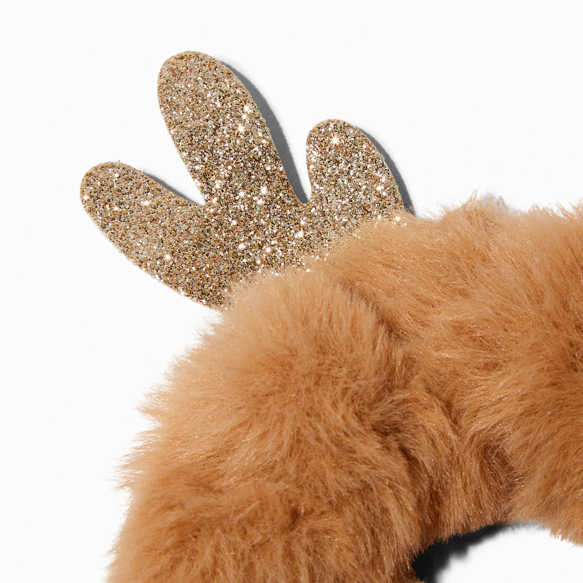 Santa & Reindeer Furry Hair Scrunchies - 2 Pack,