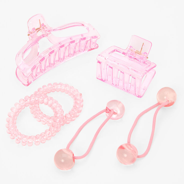 Monochromatic Pink Hair Claw Set - 4 Pack,
