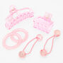 Monochromatic Pink Hair Claw Set - 4 Pack,