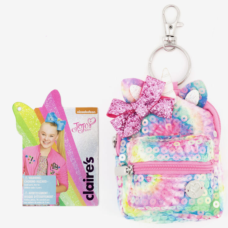 JoJo Siwa™ Sequin Mini Backpack Keyring – Pink | Claire's