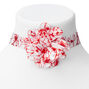 Blood Splatter Flower Choker Necklace,