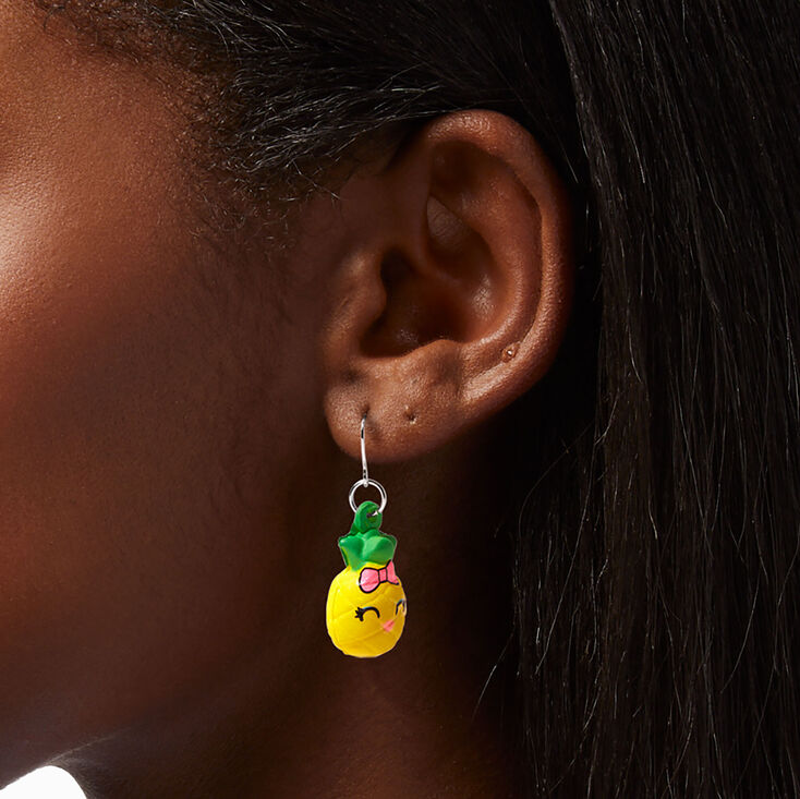 1&quot; Penelope the Pineapple Squish Drop Earrings - Yellow,