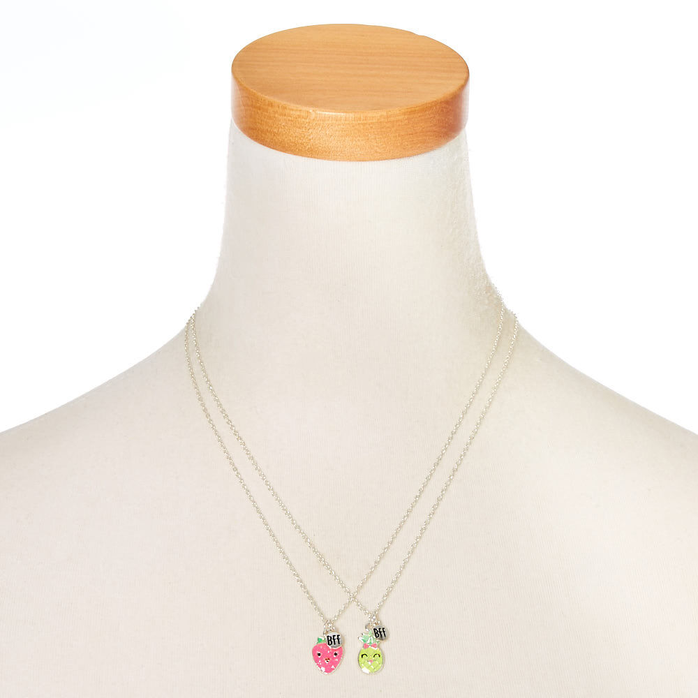 Best Friends Happy Fruit Pendant Necklaces - 2 Pack,