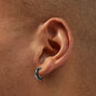 C LUXE by Claire&#39;s Silver-tone Titanium Flatback Hoop Earrings,