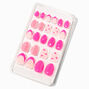 MeganPlays&trade; Claire&#39;s Exclusive Pink Heart Print Stiletto Press On Faux Nail Set - 24 Pack,