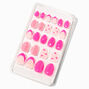 MeganPlays&trade; Claire&#39;s Exclusive Pink Heart Print Stiletto Press On Faux Nail Set - 24 Pack,