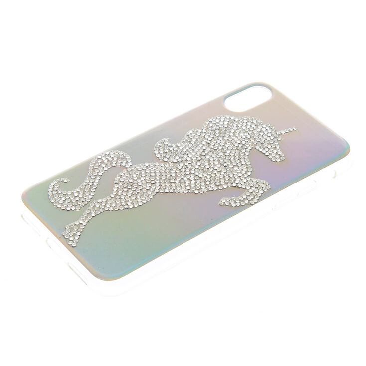 Coque de portable licornes holographique - Compatible avec iPhone&nbsp;X/XS,