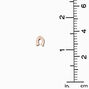 Pink Horseshoe Gold Stud Earrings,