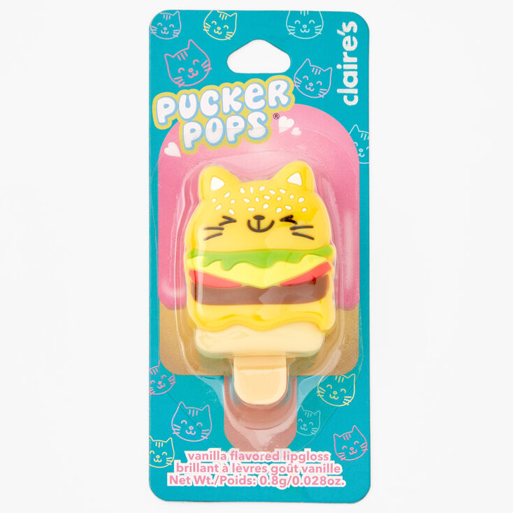 Pucker Pops&reg; Cheeseburger Cat Lip Gloss - Vanilla,