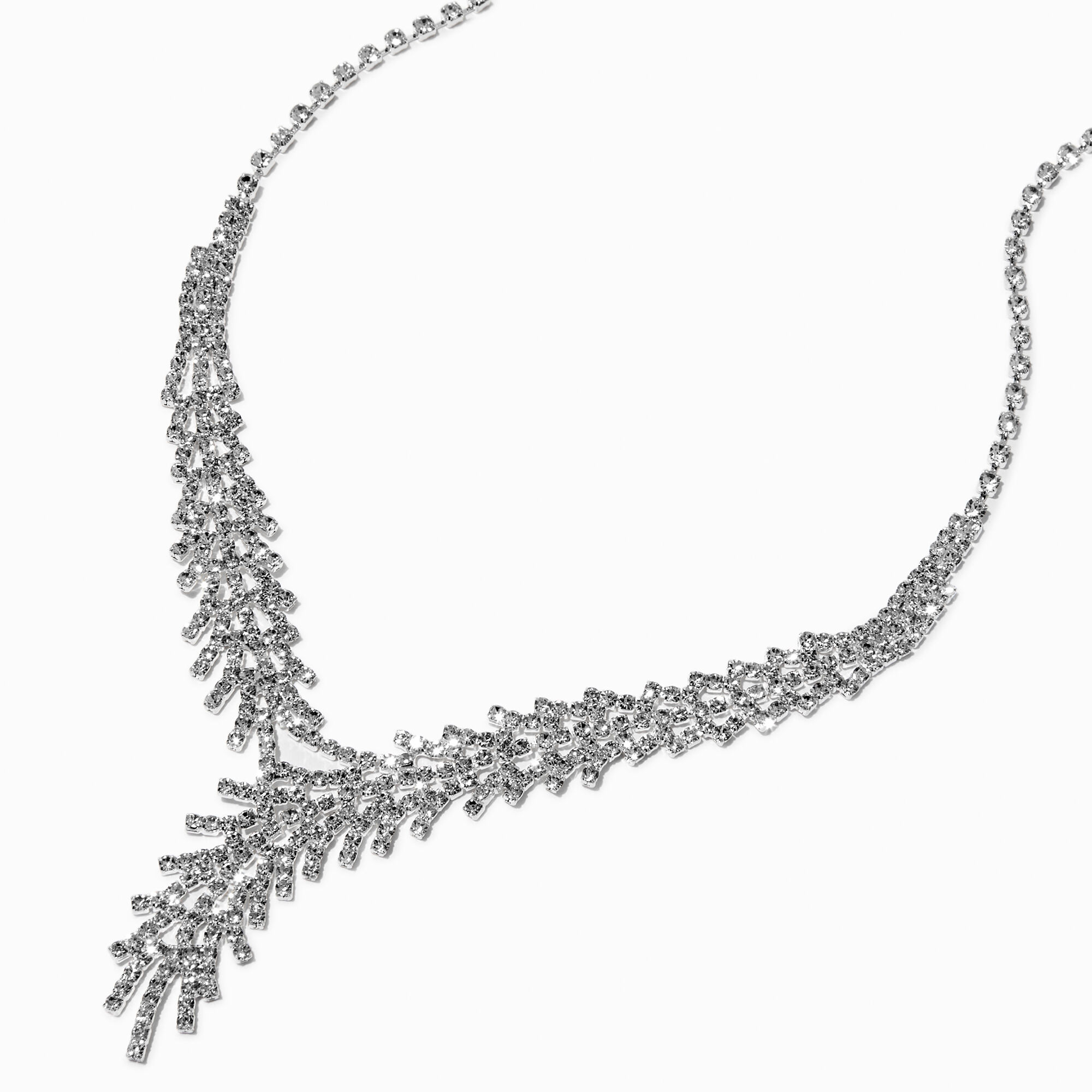 Statement rhinestone necklace sales