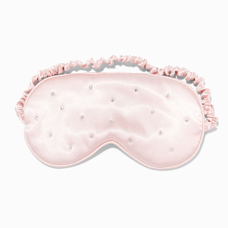 Pink Bling Satin Sleeping Mask,