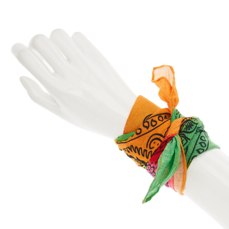Crazy Rainbow Coloured Bandana Headwrap,