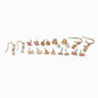 Gold-tone Pretty Rose Drops &amp; Studs Earrings Set - 9 Pack,