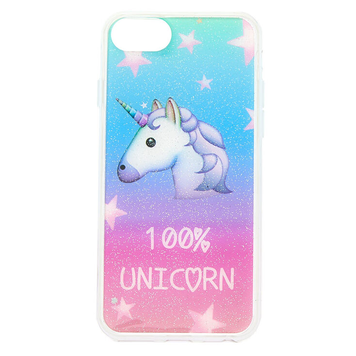 100% Unicorn Glitter Phone Case - Fits iPhone 6/7/8,