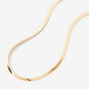 Gold-tone Herringbone Chain Necklace,