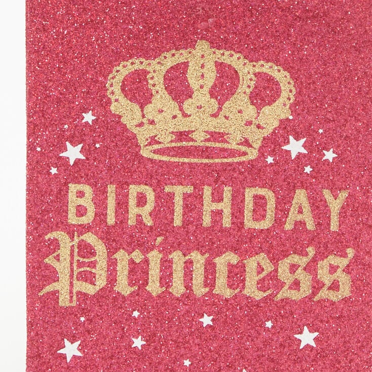 Sac cadeau &agrave; paillettes rouges Birthday Princess,