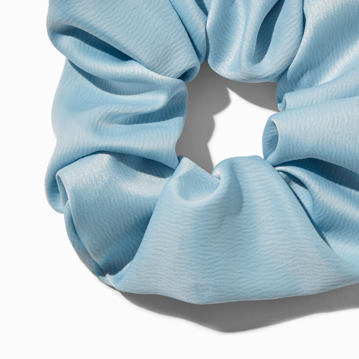 Light Blue Satin Hair Scrunchie,