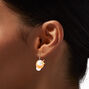 Silver 1&quot; Kiwi Strawberry Smoothie Drop Earrings,