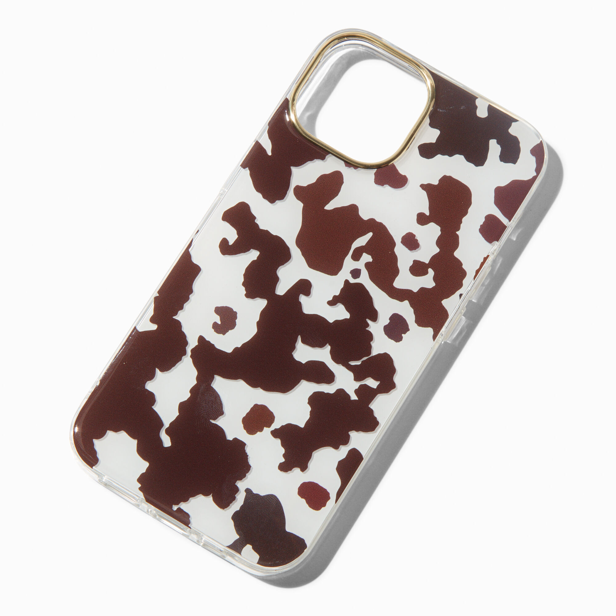 View Claires Cow Print Protective Phone Case Fits Iphone 131415 White information