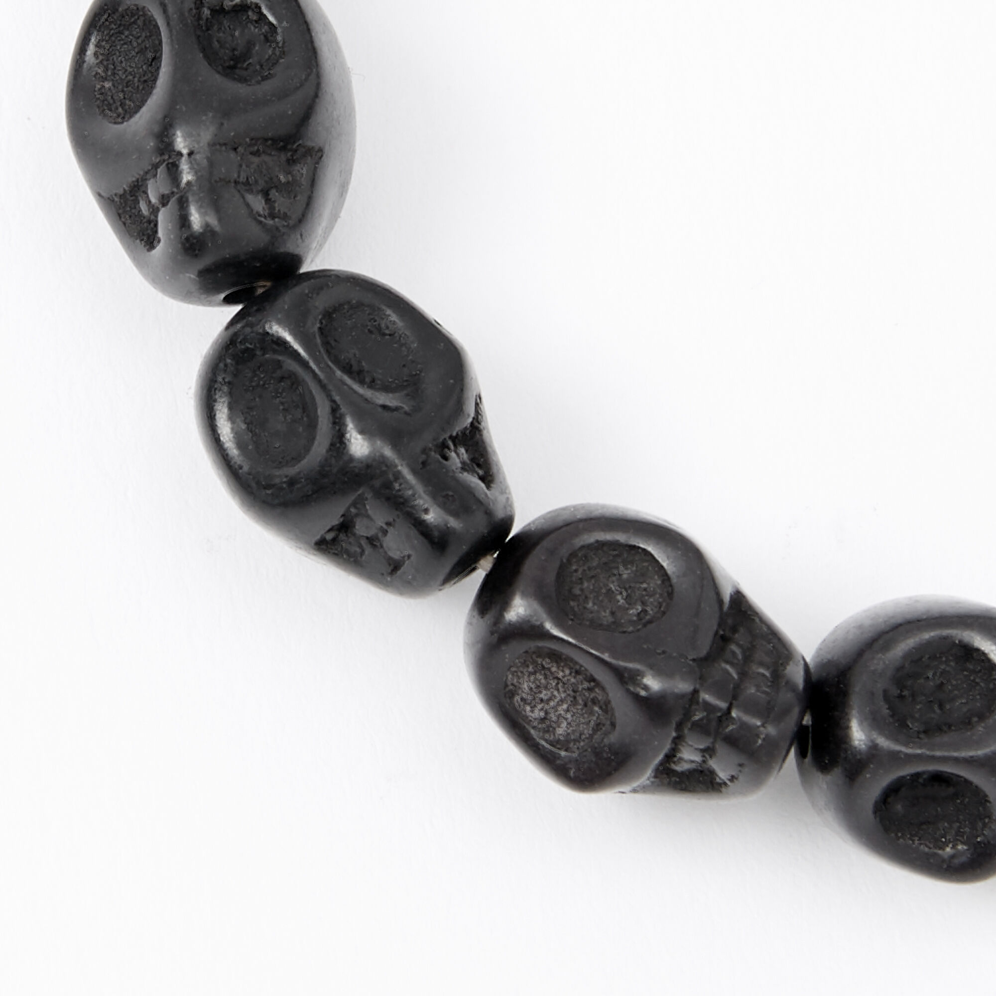 Skull Stretch Bracelet - Black,