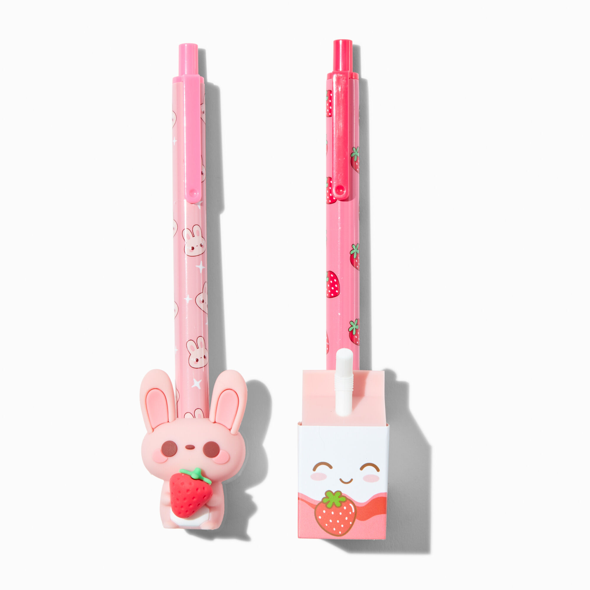 Strawberry Milk Bunny Ballpoint Pen Set 2 Pack Claire s US