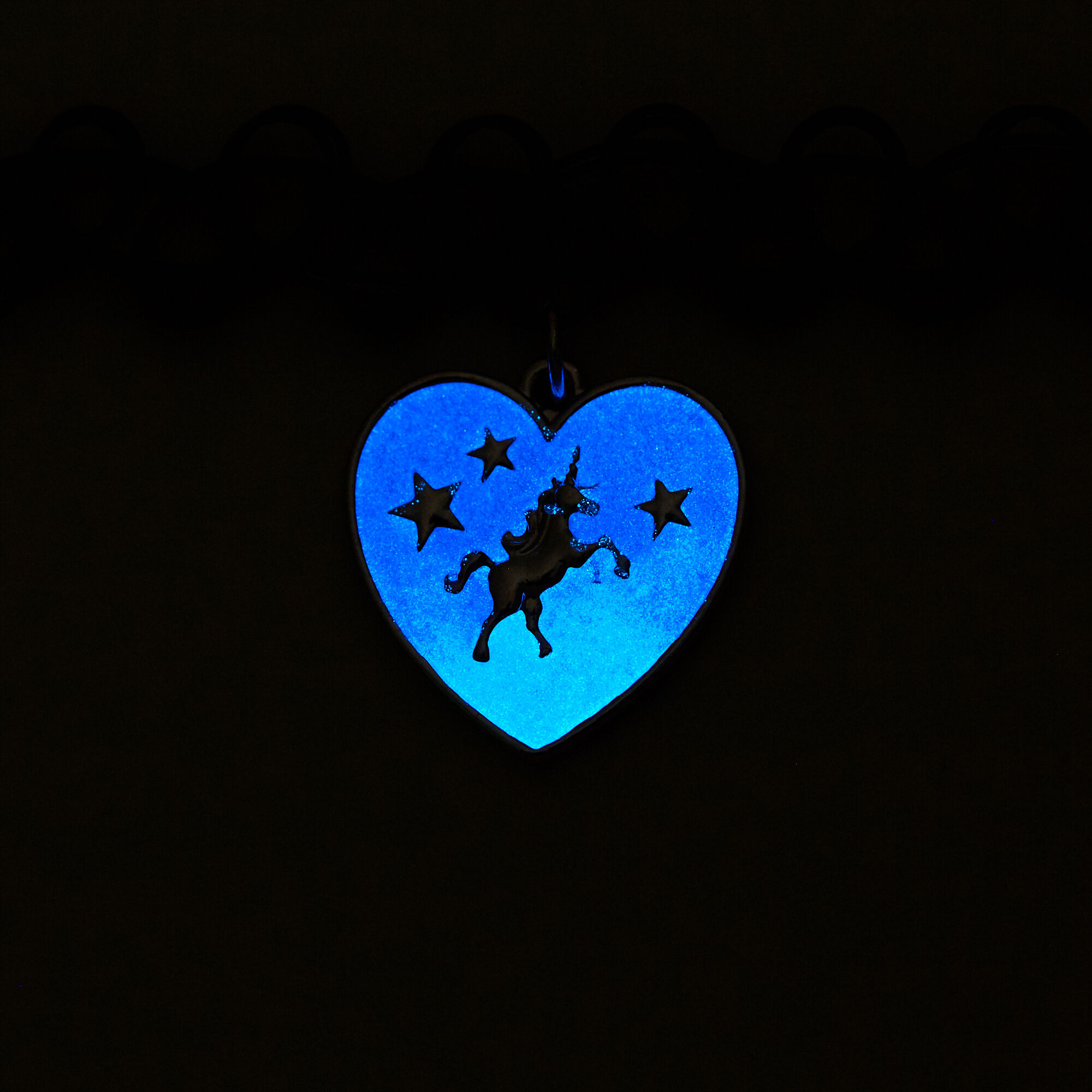 Unicorn Heart Tattoo Choker Necklace - Black | Claire's