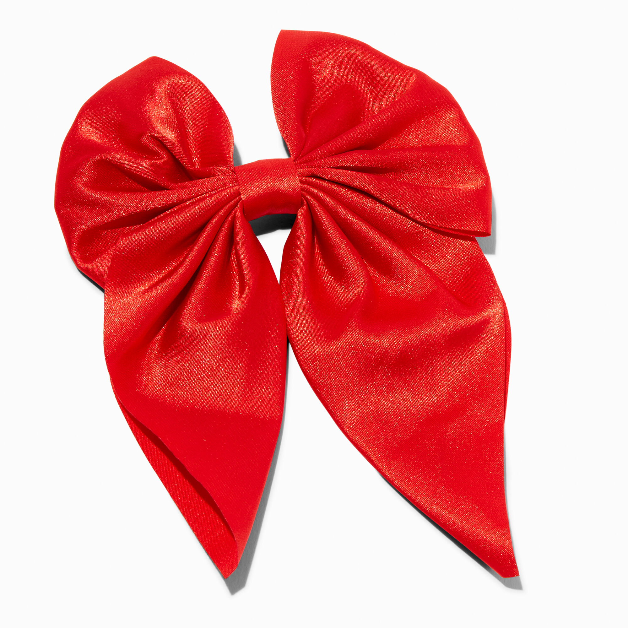 Barrette à nœud satinée rouge Claire's Club,