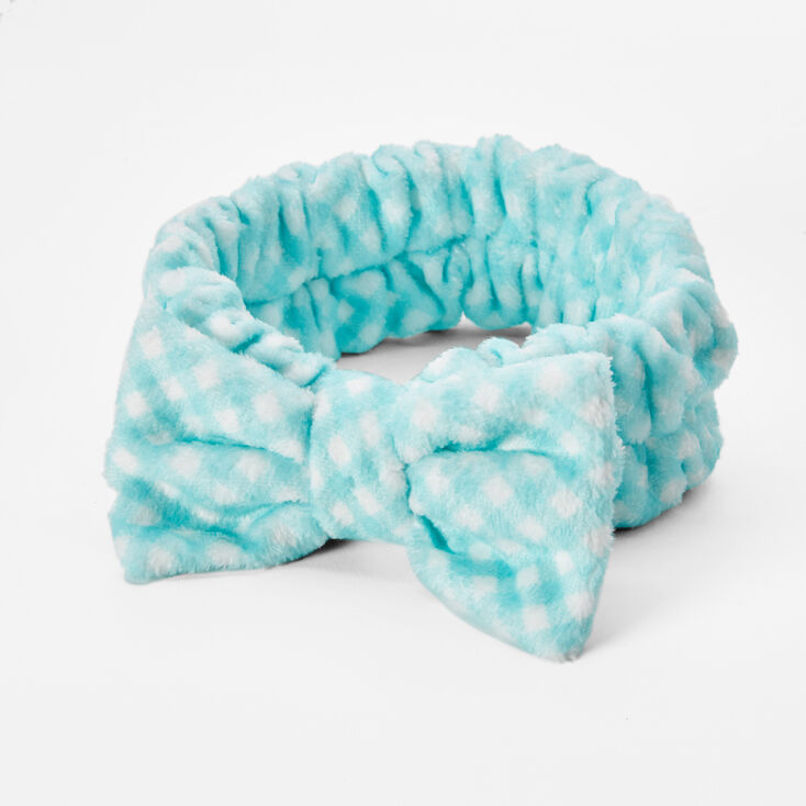 Gingham Bow Headwrap - Mint,