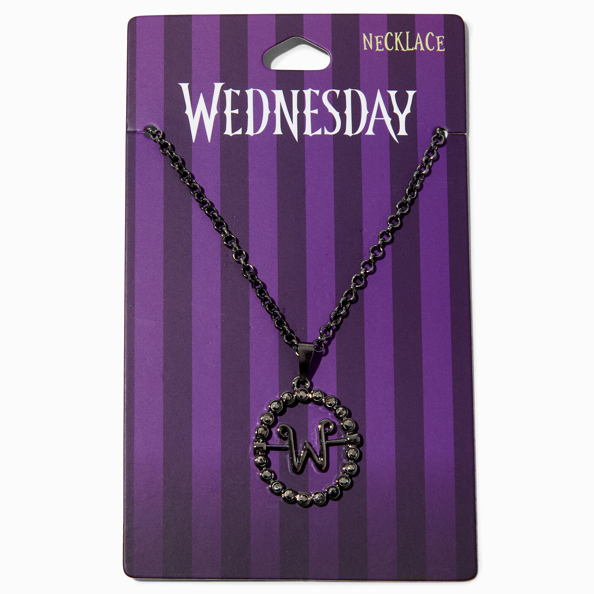 Wednesday Spinner Pendant Necklace Claire s US